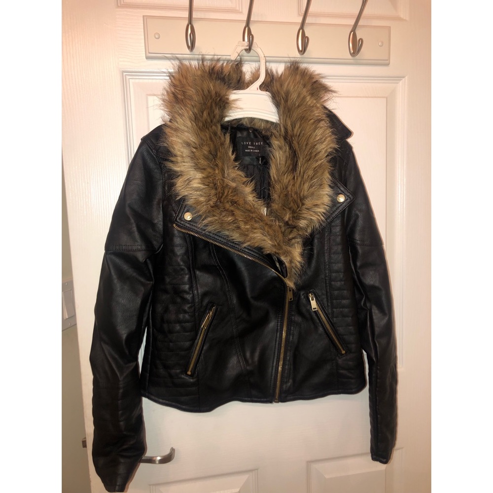 Fashion Nova faux fur leather jacket